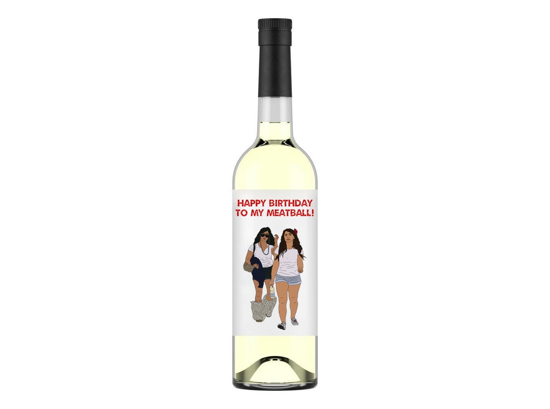 Jersey Shore, Meatball Birthday, Wine Label Etsy