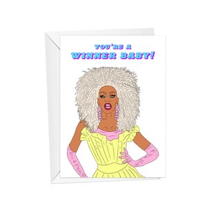 rpdr, ru winnaar baby, wenskaart