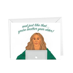 sex and the city, carrie birthday, greeting card