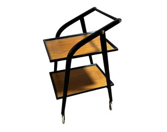 Serving Trolley, Scandinavian, 1960s-1970s, teak and painted structure