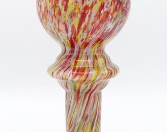 Antique Czech Franz Welz Art Deco Cased Splatter Glass Vase