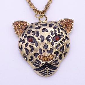 Animal print 18" thread Vintage necklace from the 80's  retro Jewelry fun 