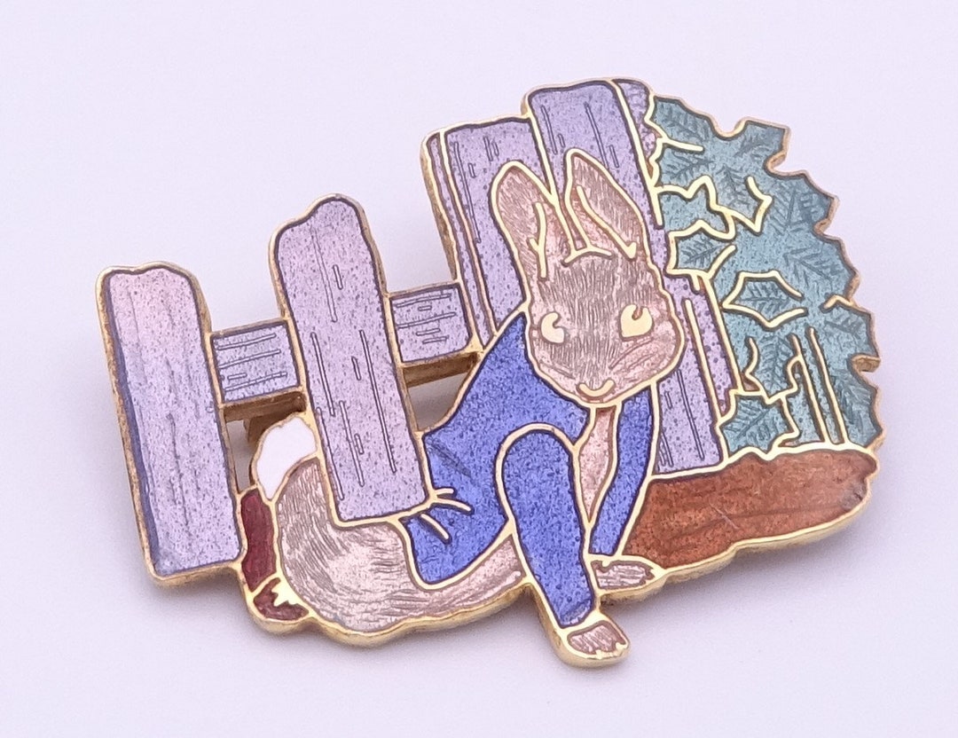 Vintage Fish 1992 Peter Rabbit Fence Gate Pin Brooch Etsy