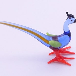 Vintage Blown Glass Venetian Miniature Multicoloured Bird