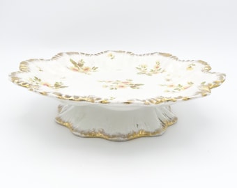 Antique Ridgways England Hyde Royal Semi Porcelain Small Cake Stand