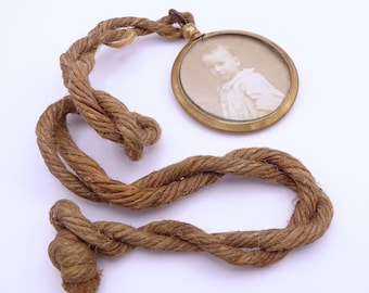 Antique Victorian Rolled Gold Double Sided Photograph Pendant Fob