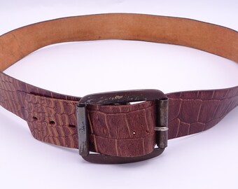 Snakeskin Belt Mens - Etsy UK
