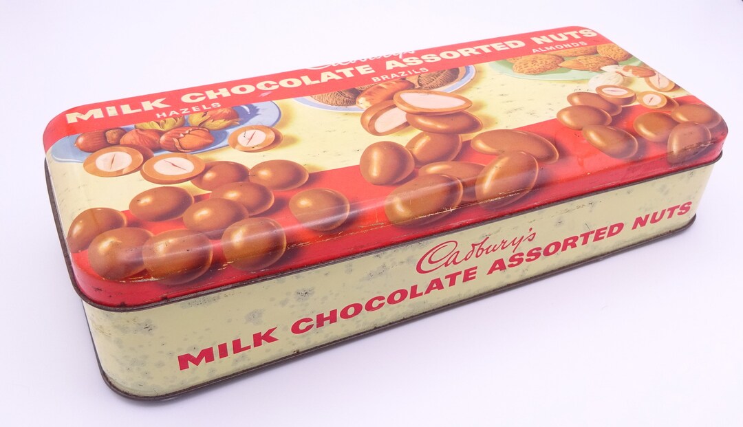 Vintage Cadbury's Milk Chocolate Assorted Nuts Tin Etsy