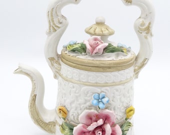 Vintage Italian Capodimonte Decorative Teapot