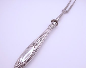 Antique Sterling Silver 925 Handle Meat Fork