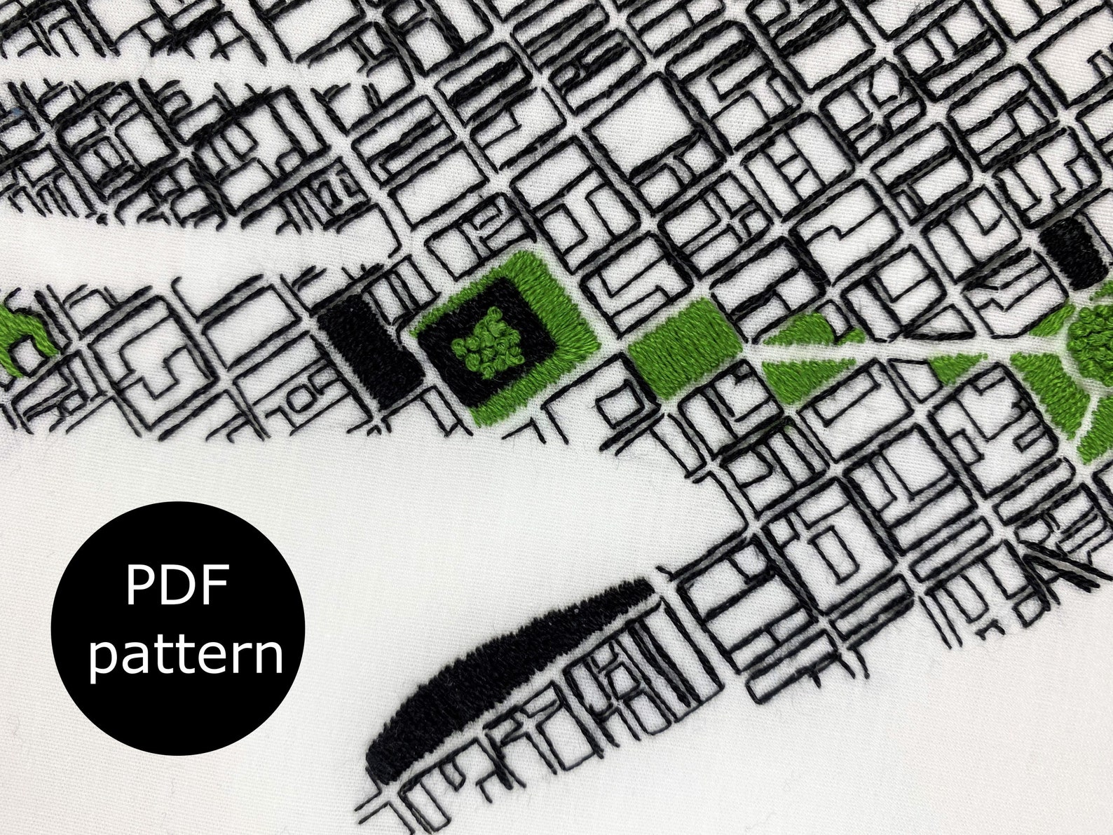 Handprint Event Map Handprint: City Map Embroidery Pattern Digital PDF Pattern | Etsy