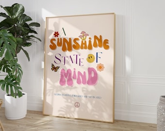 Retro Quote Wall Print, DIGITAL DOWNLOAD, Wall Decor, Large Printable Art, Affirmations Print, Download Print, Digital Download Print