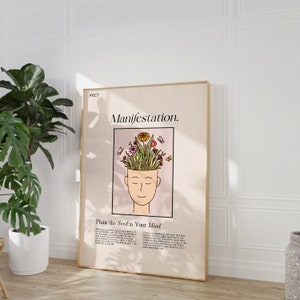 Retro Zitat Wanddruck, DIGITALER DOWNLOAD, herunterladbarer Druck, Wanddekor, große druckbare Kunst, Manifestationsdruck, Download Druck