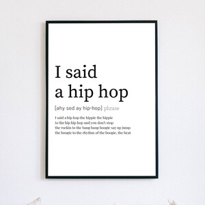 Rapper's Freude Wörterbuch Stil Digitaldruck Poster, Grußkarte, etc.