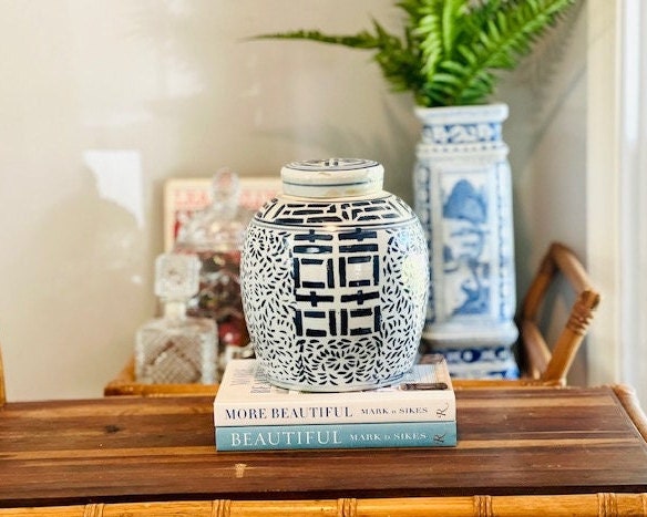Vintage Double Happiness Ginger Jar - Etsy