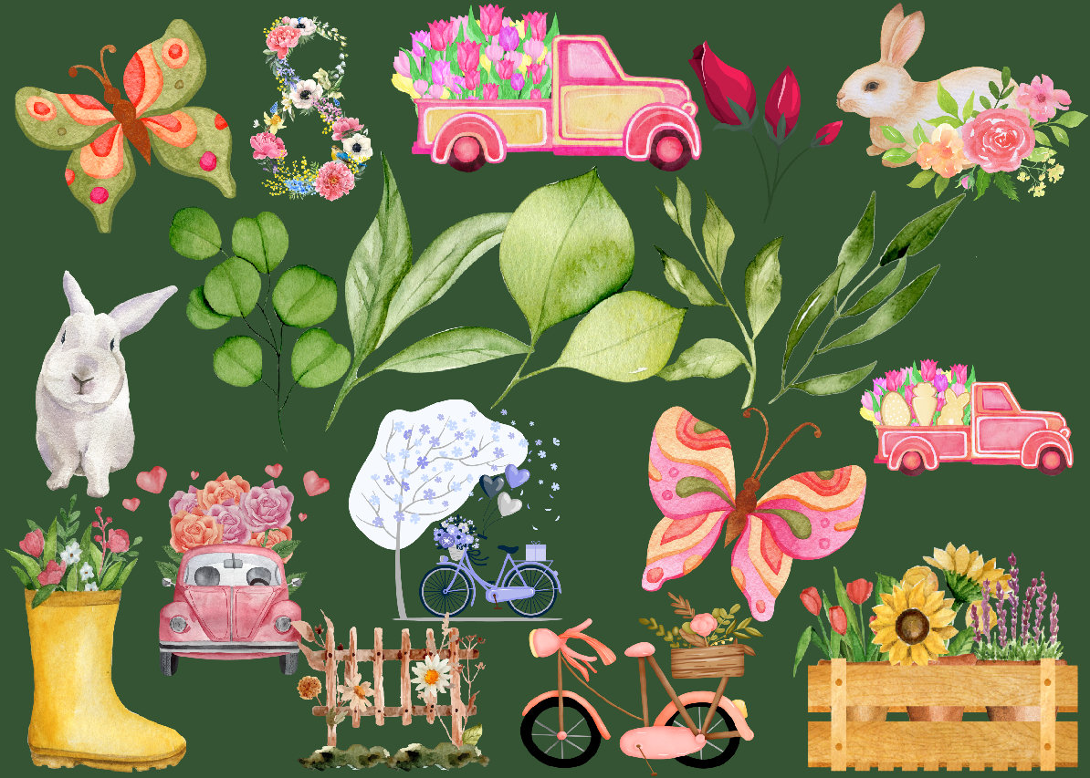 100 Watercolor Digital Stickers Planner Stickers Floral - Etsy