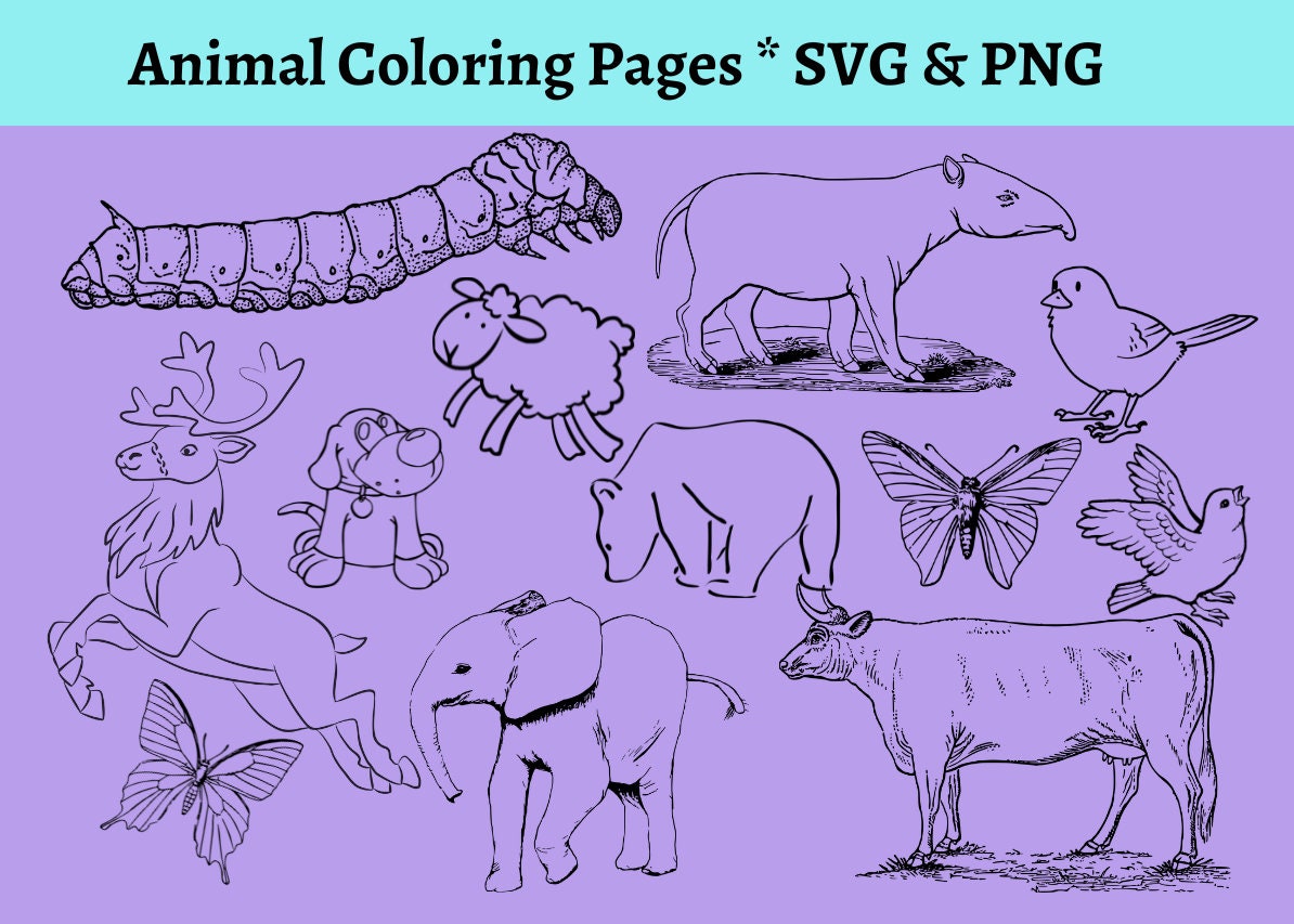 Printable Coloring Pages, Kids Coloring Page, Digital Download Coloring