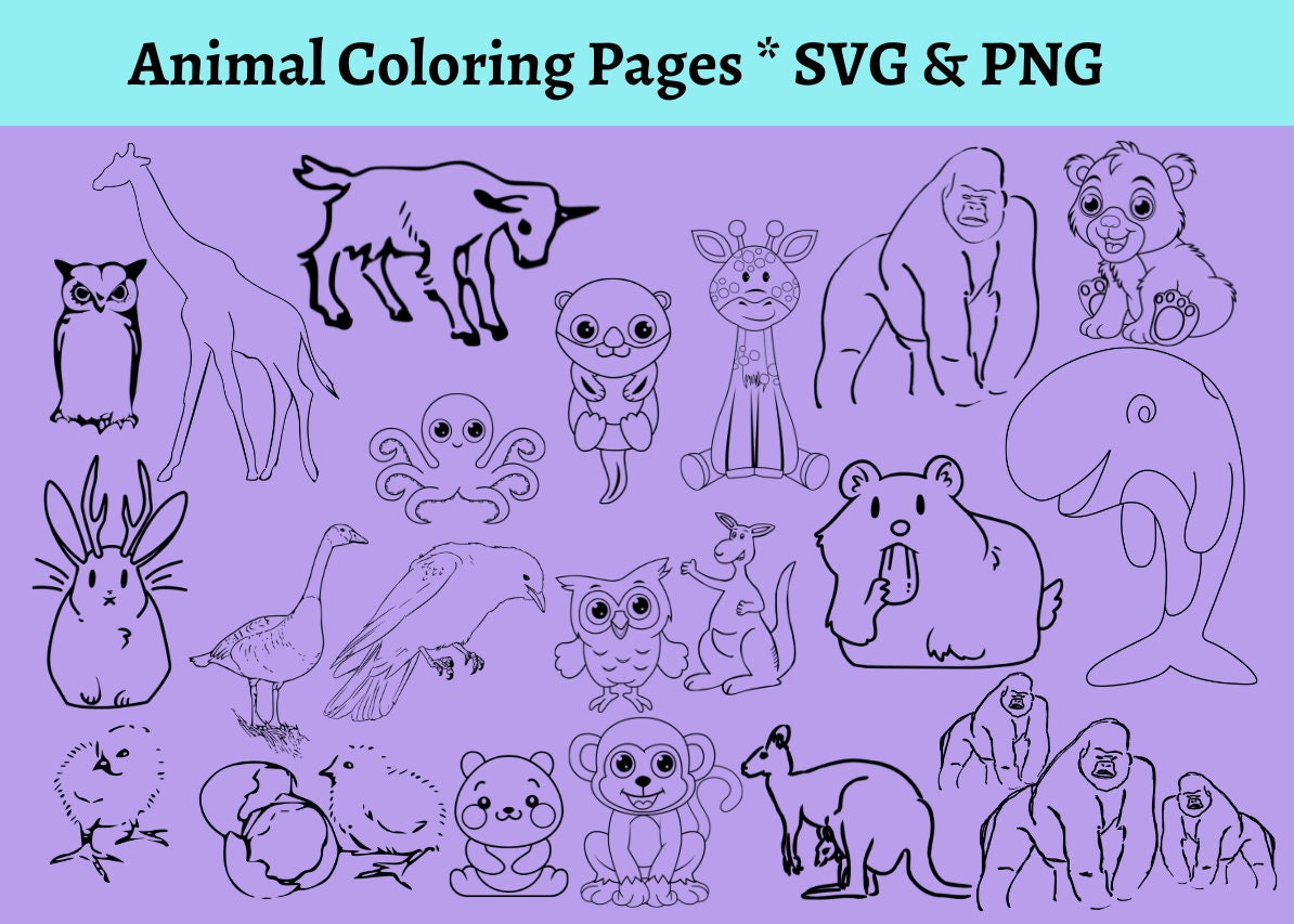Printable Coloring Pages, Kids Coloring Page, Digital Download Coloring