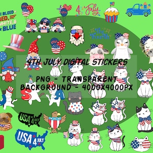 4th of July png Bundle, patriotic png, america png, USA png fourth of july, png independence day, Country png Digital Stickers