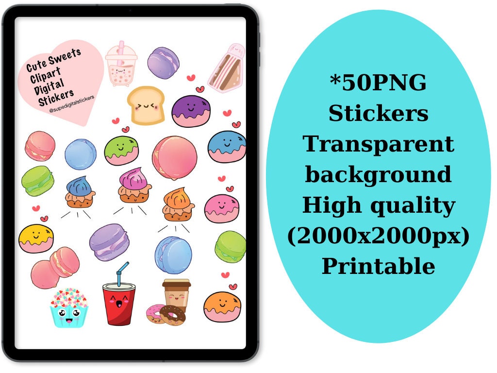 Kawaii Digital Sticker Pack for Goodnotes | Everyday Stickers Goodnotes ...
