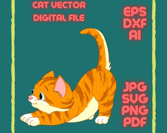 Vector Clipart Kawaii Cat, Kawaii Kitty Svg Bundle, Cute Cat Svg, Kitty Svg, Kawaii Kitty Clipart, Kawaii Kitty Svg, Png Cricut Silhouette