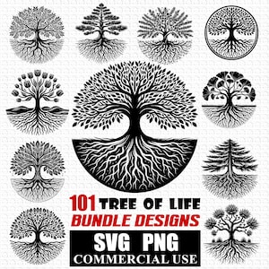 101 Tree of Life SVG Bundle / Tree of Life Cut files for Cricut / Family Tree /  Tree of Life Clipart / Tree of life Silhouette