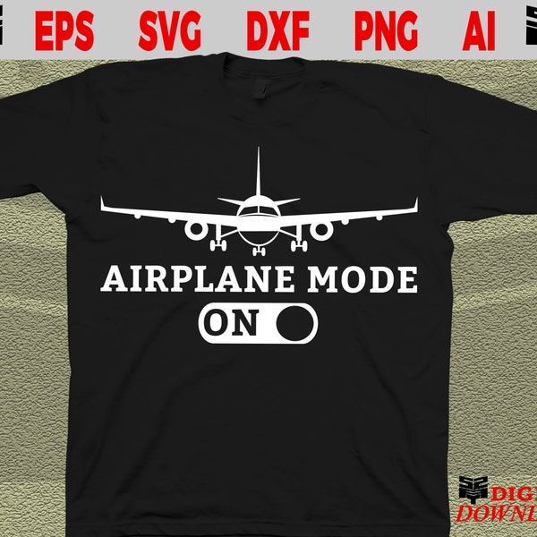 Airplane svg files - Cool Airplane Mode On svg, Airplane svg, Digital cut files, Instant download