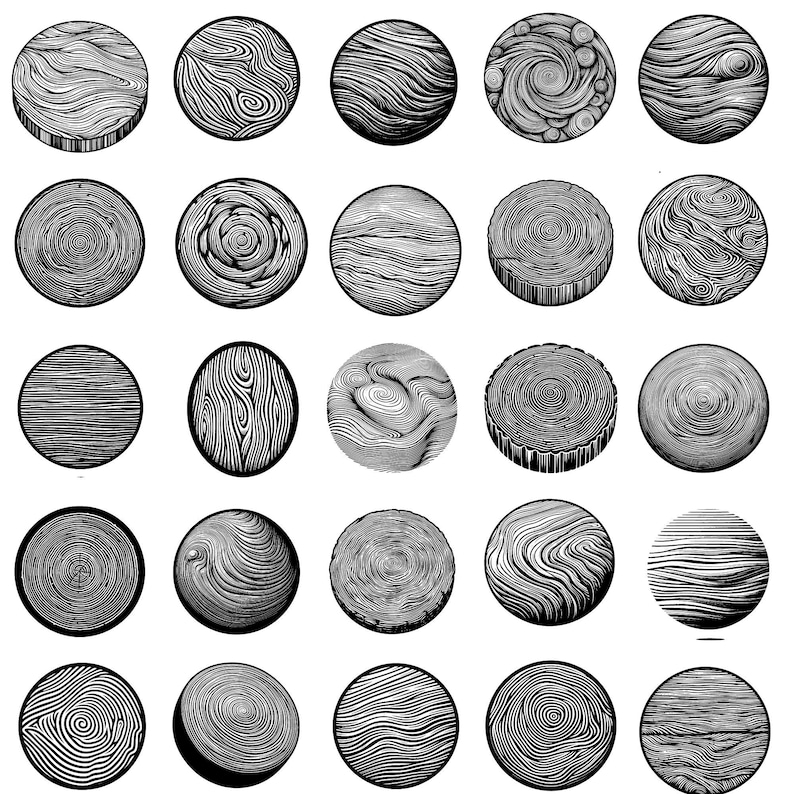 Free Vector File Rustic Patterns Wood Grain Texture SVG Bundle, Rustic Plank, Tree Ring Vector Files ...