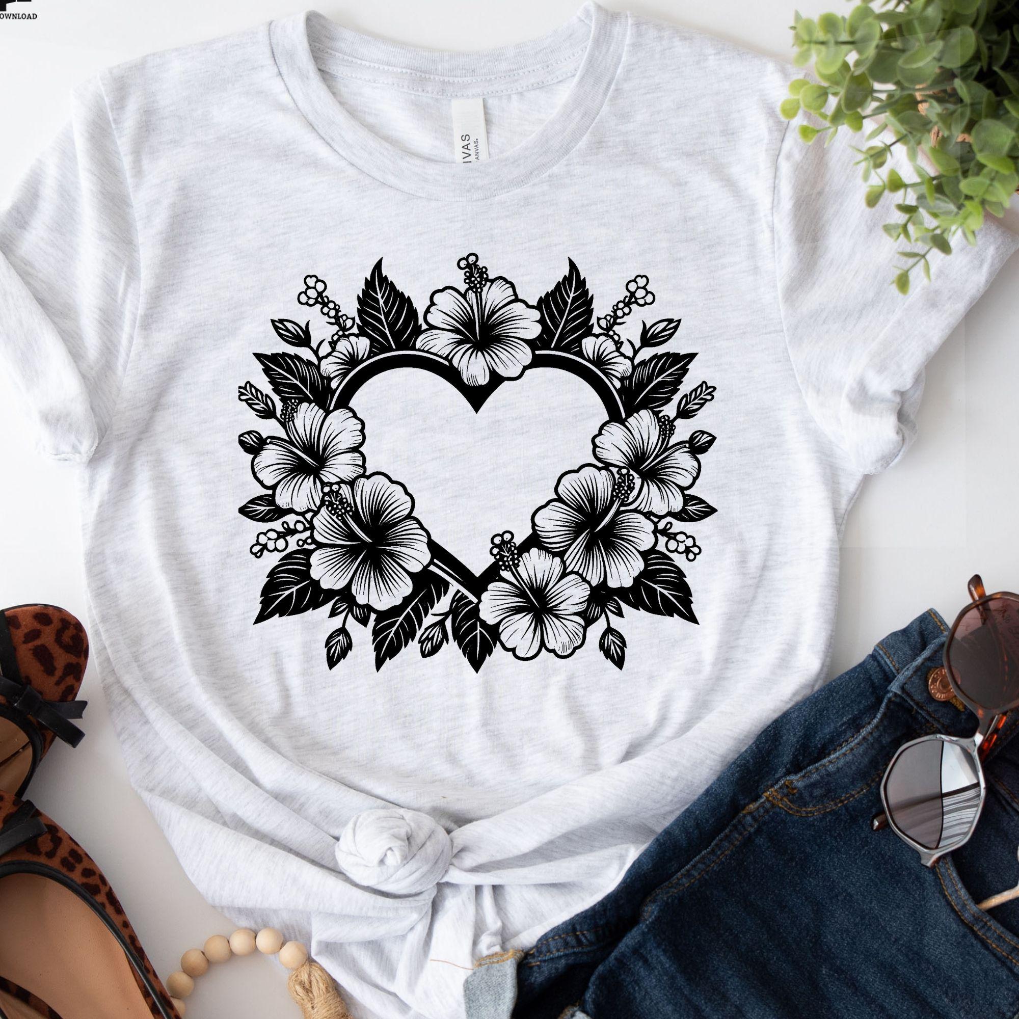 Hibiscus Flowers SVG Bundle, Tropical Floral PNG DXF, Cricut Cut Files ...