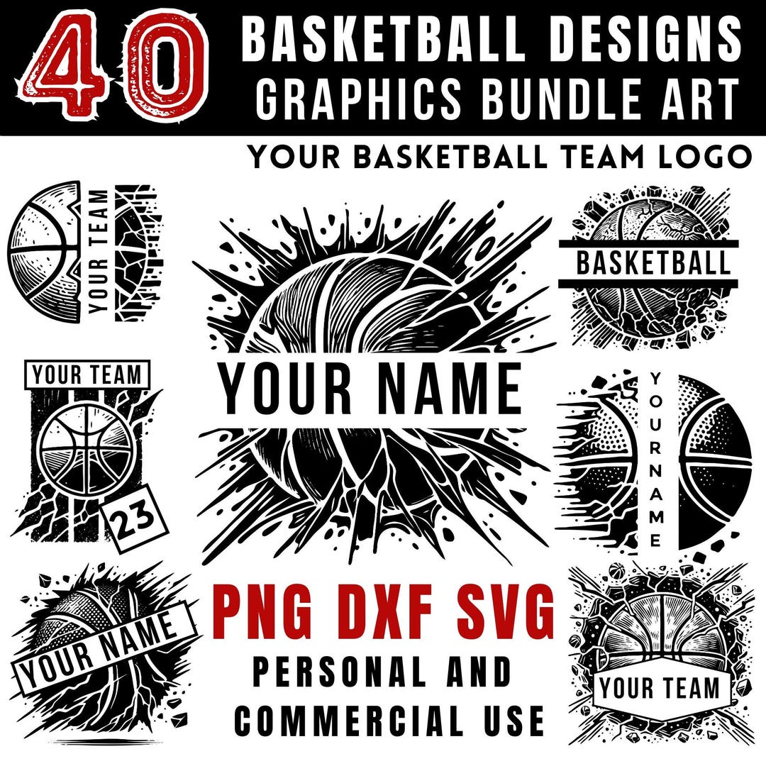 Basketball Bundle SVG PNG And DXF Basketball Team Logo Svg 