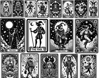 The Fool Tarot Card SVG Bundle | Mystical Tarot Cut Files for Cricut & Silhouette | SVG Designs, Digital Downloads, Commercial Use.