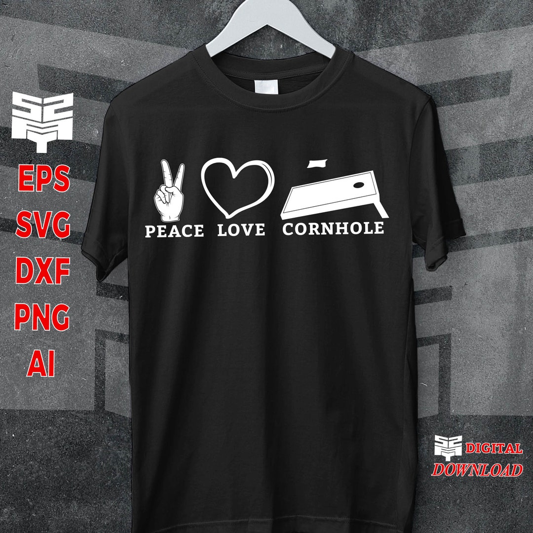 Cornhole Svg Cut Files / Peacelovecornhole With Bean Bag Toss Etsy
