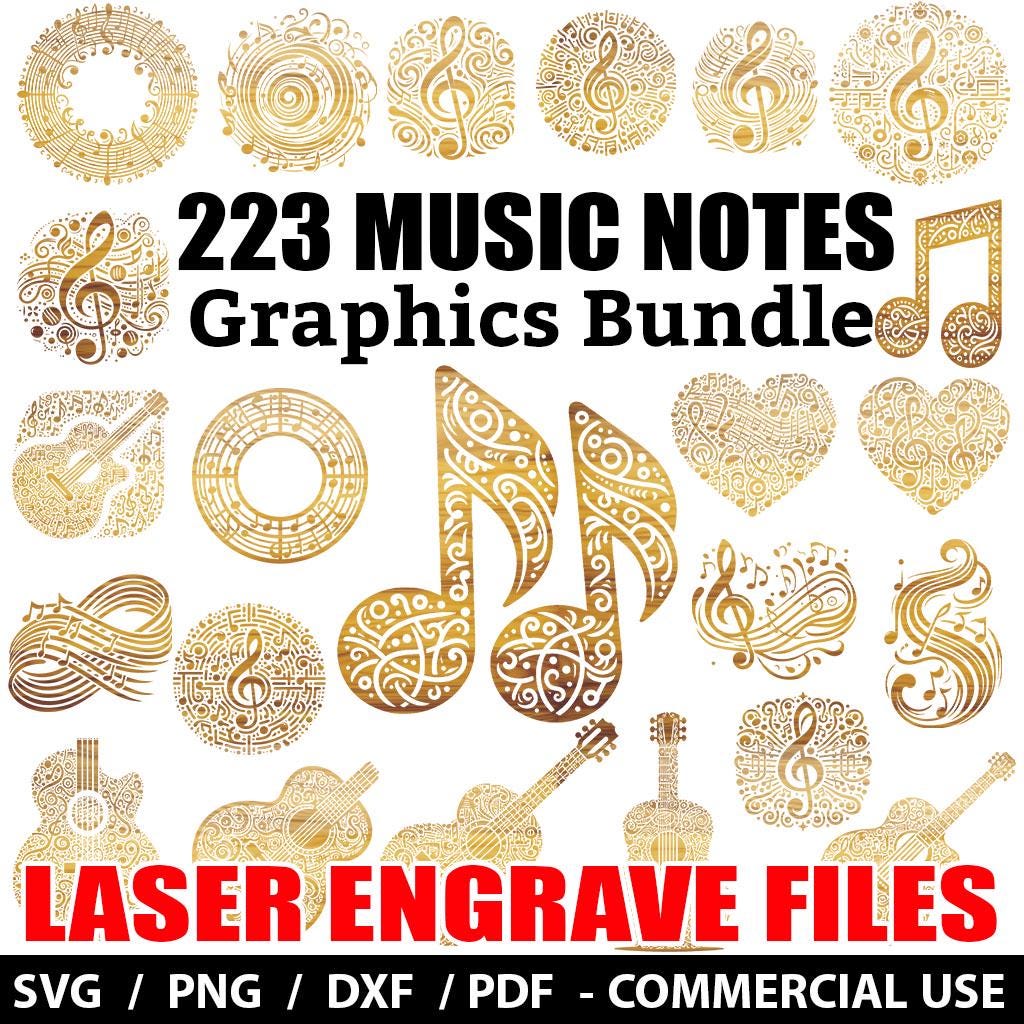 Cnc Music Notes - Etsy