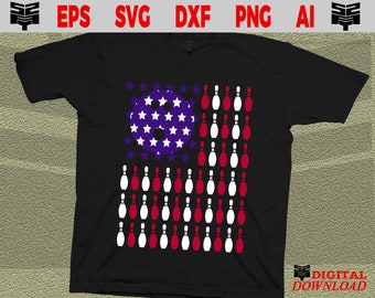 Bowling US flag svg - Bowling svg, Bowling clip art, Bowling ball svg, Sports svg