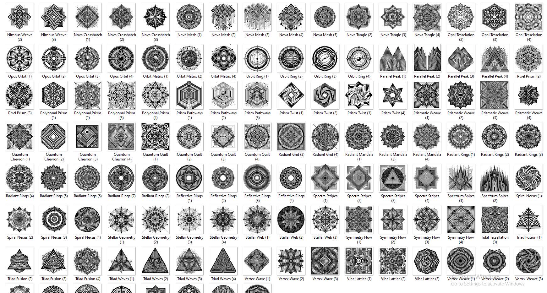 Geometric Pattern SVG and PNG Bundle | Abstract Geometric Design ...