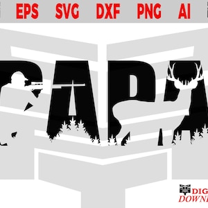 Deer hunting svg files - Cool deer hunter papa art digital svg files for cricut - Hunter svg, File for commercial use, Instant download