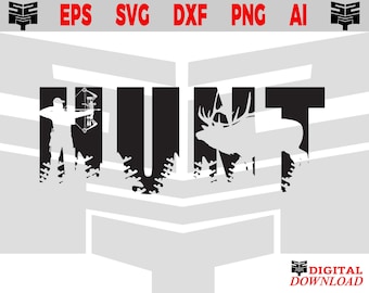 Elk svg, Elk hunting svg, Elk clip art, Svg, Png, Dxf, Eps, Cricut files, Instant download