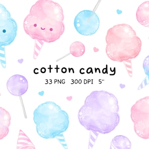 clipart de algodão doce, doces em aquarela, cones de neve, pirulito, carnaval, balões, festa de aniversário, revelação de gênero, pastel, doces, gráficos
