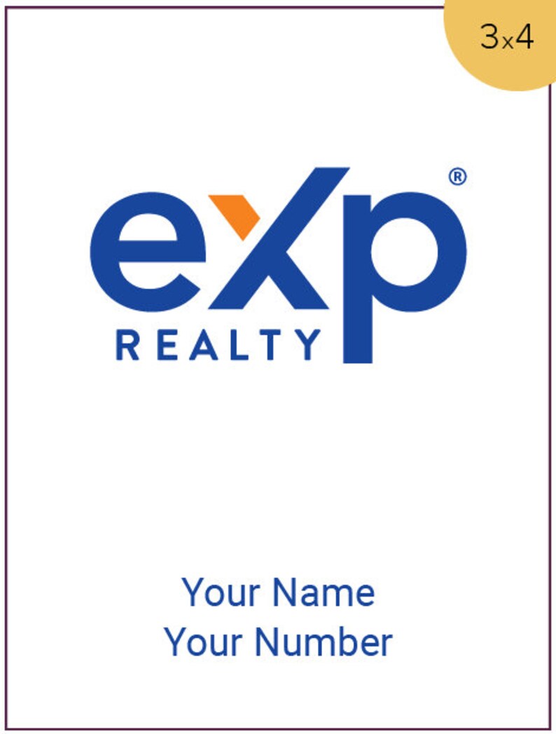Pack of 25 eXp Realty Customized Wine Labels, Realtor Gift, Closing Gift, Branded Schwag 3" x 4" inches