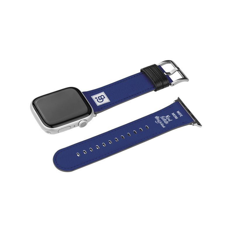 Coldwell Banker Blue Apple Watch Band with magician text image 1