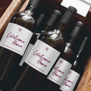 Pack of 25 Berkshire Hathaway Customized Wine Labels, Realtor Gift, Closing Gift, BHHS Branded Schwag