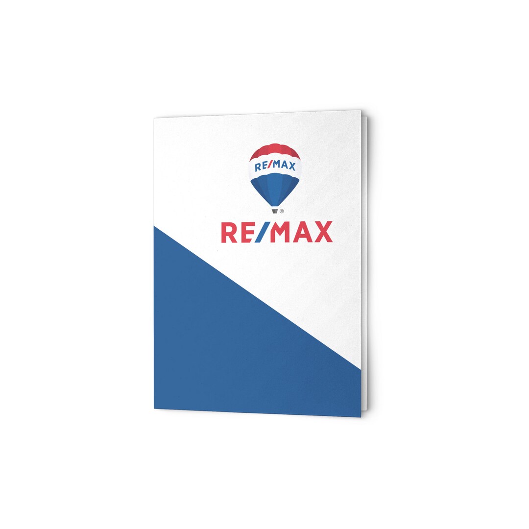 RE/MAX Blue Diag Folded Cards Real Estate Branded Note Etsy