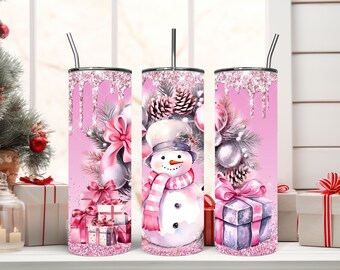 Christmas Tumbler Snowman 20oz Skinny Tumbler Wrap 20 oz Sublimation Tumbler Designs Png Sublimation Downloads Digital Files Holiday Tumbler