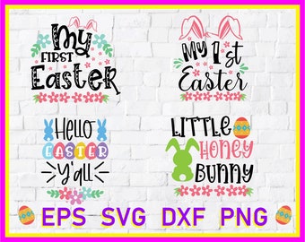 Easter Bundle SVG, My first Easter SVG, Easter Honey Bunny  Svg, Cutting Files for Silhouette and Cricut, Easter SVG, Cutting Files