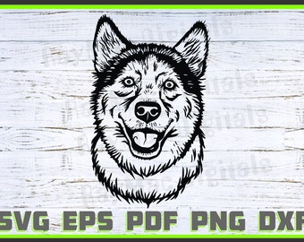 Siberian Husky Svg, Dog Dxf, Husky Png, Dog Lover Svg, Dog Shirt Eps, Animal, Shirt, Dog Head svg, Husky Cut Ready, Ritratto, Purosangue Pdf