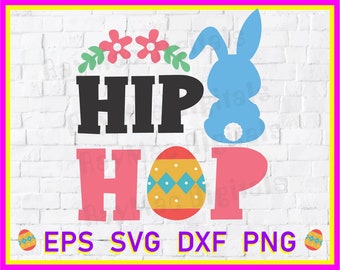 Hip Hop Bunny SVG, Easter Bunny SVG, Easter Svg, Cutting Files for Silhouette and Cricut, Easter SVG, Cutting Files