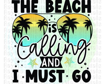 Sublimation Transfer, Ready to Press, The Beach is Calling, T-Shirts, Mugs
