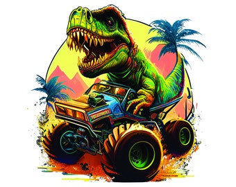 Sublimation Transfer, Ready to Press, Dinosaur Trex Kids T-Shirts, Mugs