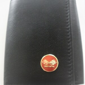 Cartera de cuero negra de tres pliegues para Corvette C3 (1968-1982), excelente regalo, recuerdo, día del padre, Navidad, cumpleaños, aniversario, recuerdo
