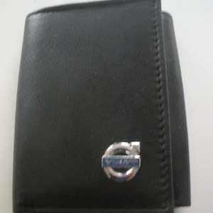 Cartera triple de cuero negro de Volvo, excelente regalo, recuerdo, día del padre, Navidad, cumpleaños, aniversario, recuerdo